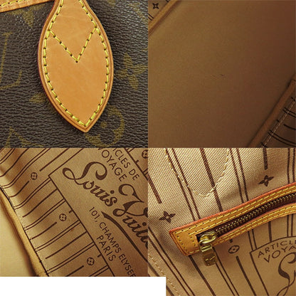 Louis Vuitton Neverfull MM Brown Monogram Canvas Tote Bag — view 8