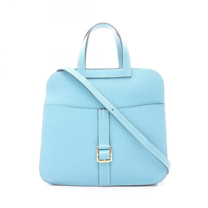 Hermes Handbag Halzan 31 Blue Atoll Leather Blue-at-le