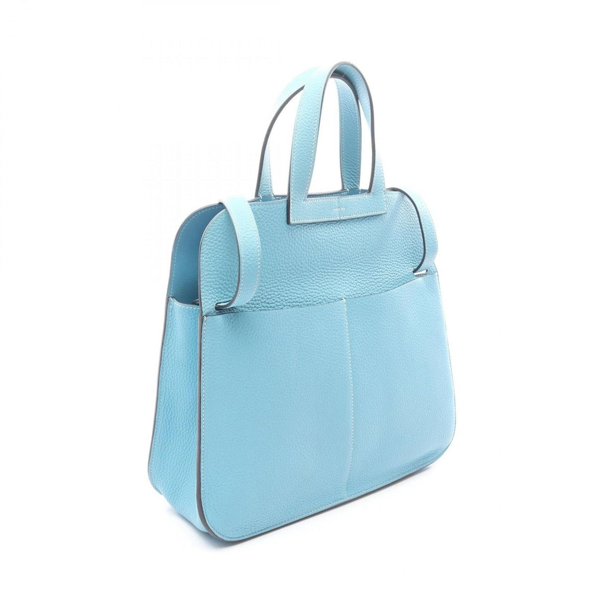 Hermes Handbag Halzan 31 Blue Atoll Leather Blue-at-le — view 2