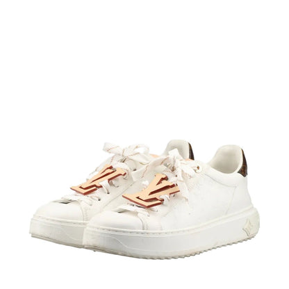 Louis Vuitton Time Out Line 36.5 Leather Sneakers Low Cut Shoes