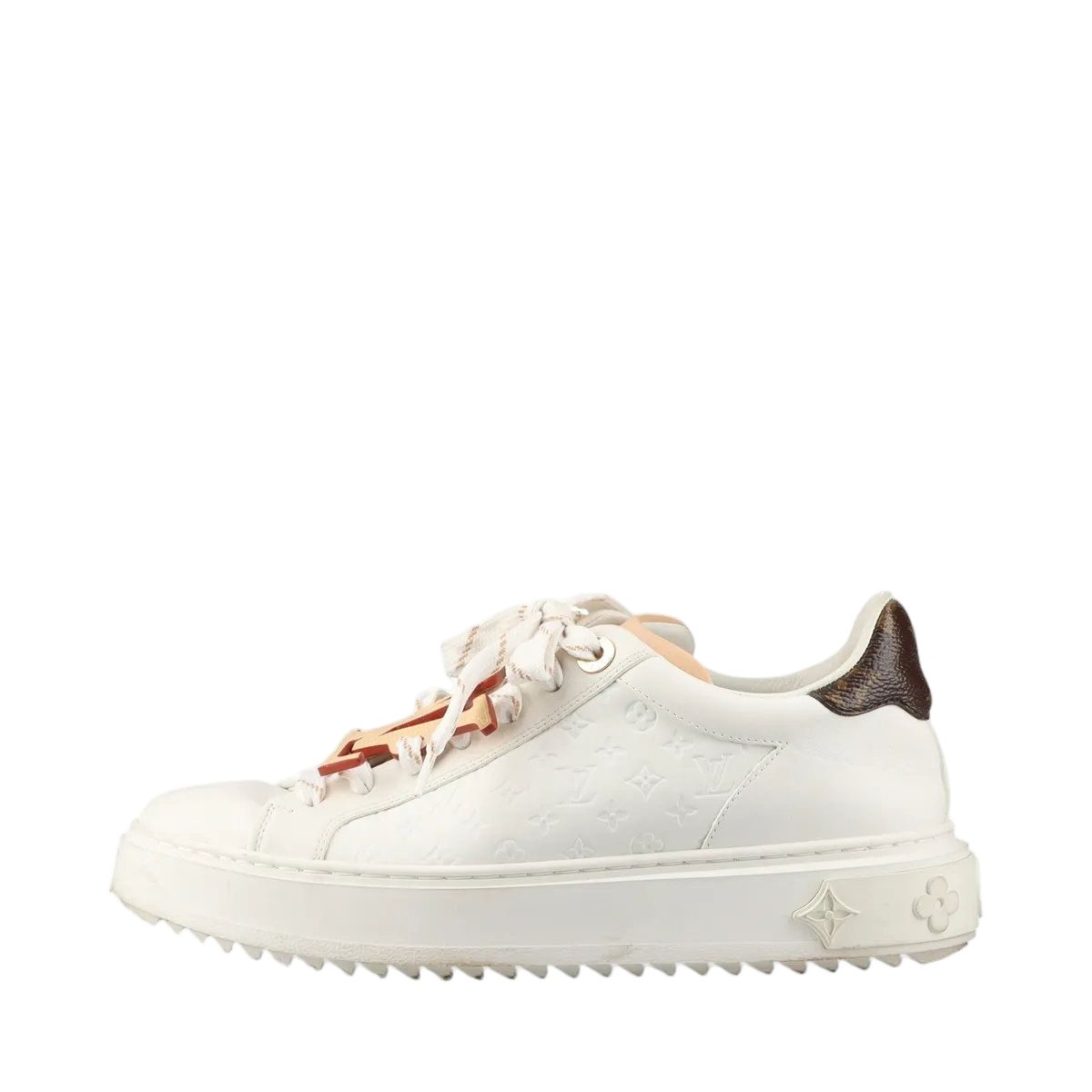 Louis Vuitton Time Out Line 36.5 Leather Sneakers Low Cut Shoes — view 2