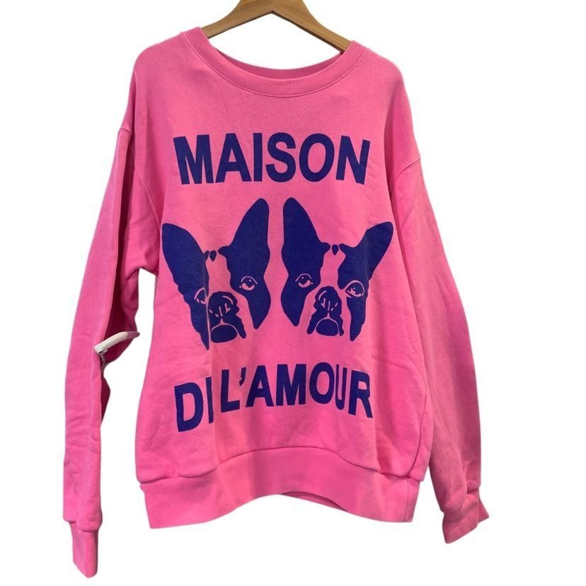 Gucci Trainer Sweatshirt Maison de L'amour Back Logo Swarovski Decorative Print