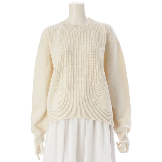 Hermes Cashmere Cotton Serie Knit Sweater Top Off White 40