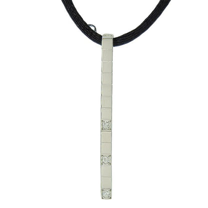 Cartier Lanier 3P Diamond Necklace 18K White Gold 750 White Gold Diamonds