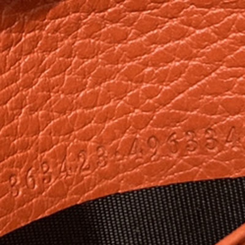 Gucci Long Wallet Round Zipper GG Canvas Leather Orange Beige 33kb040