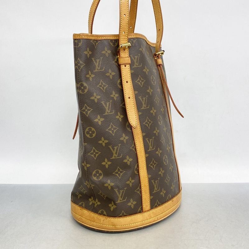 Louis Vuitton Tote Bag Monogram Bucket GM M42236 Brown Ladies