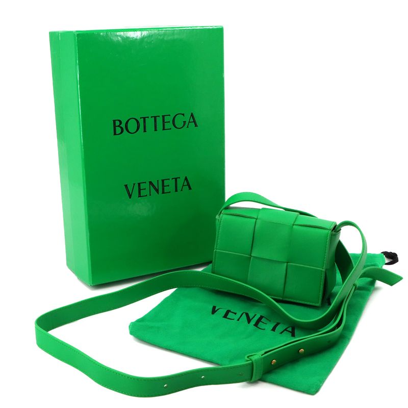 Exhibited Bottega Veneta Intrecciato Candy Cassette Shoulder Bag Leather