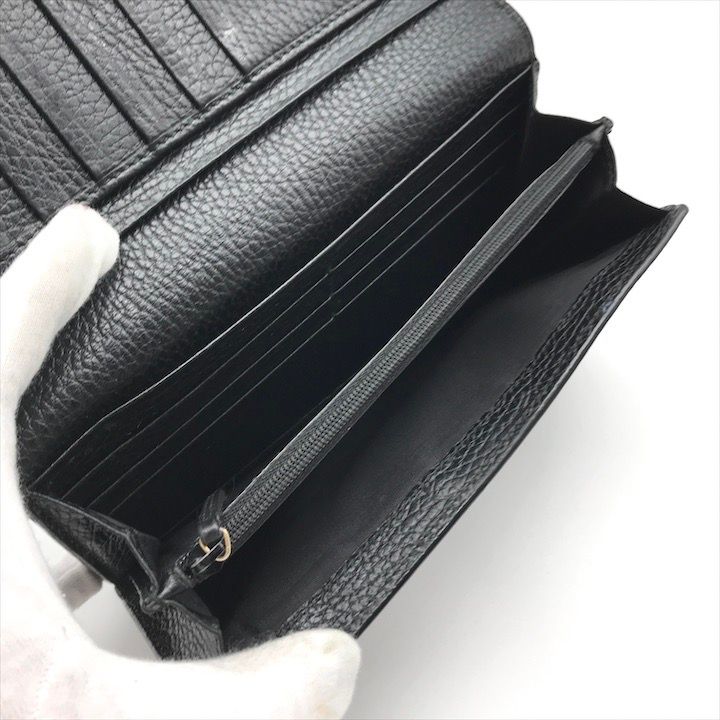Gucci Inter Locking Leather Bifold Wallet Black