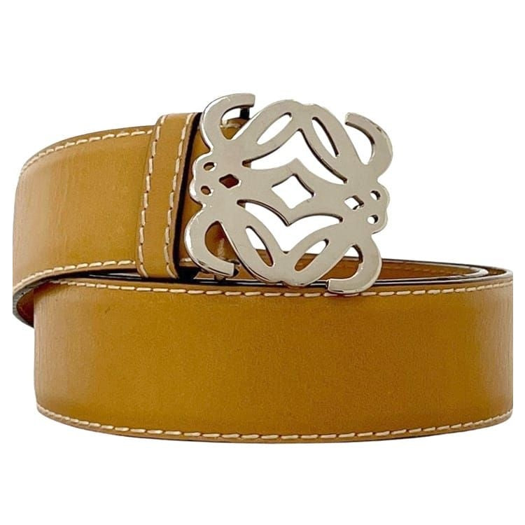 Loewe Belt Waist 87 Anagram Leather Camel Brown Vintage