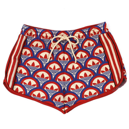 Gucci Adidas Trefoil Jacado Shorts Red Blue Beige