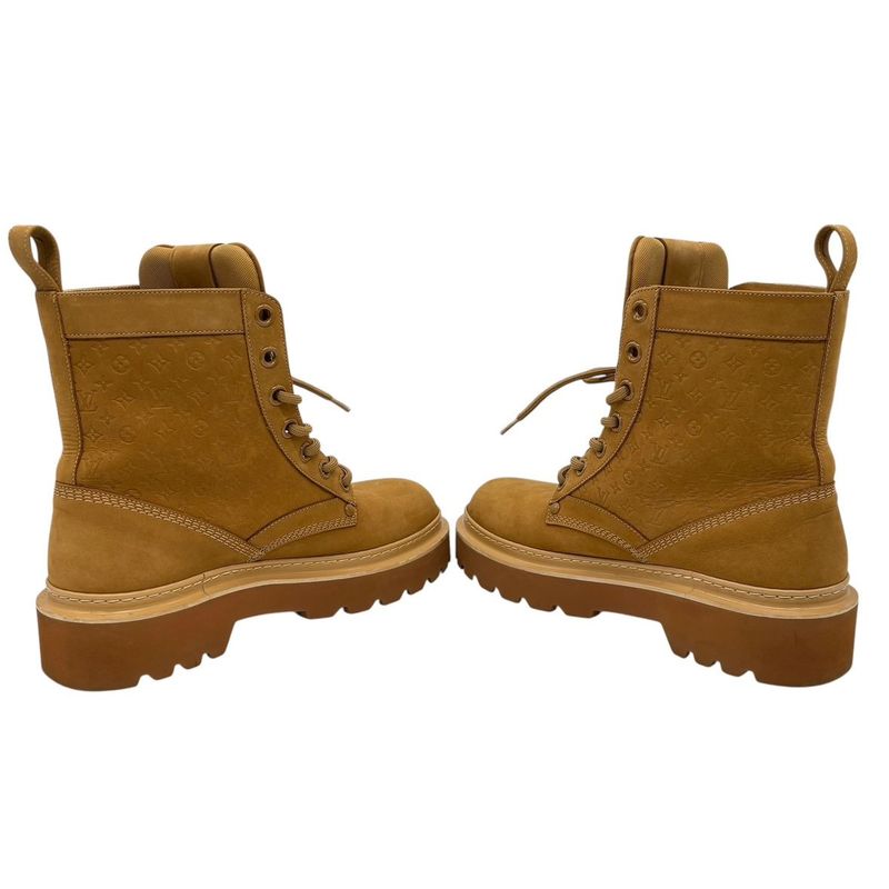 3151 Louis Vuitton Boots LV Ranger Ankle Boots Beige Monogram Men's Shoes Size