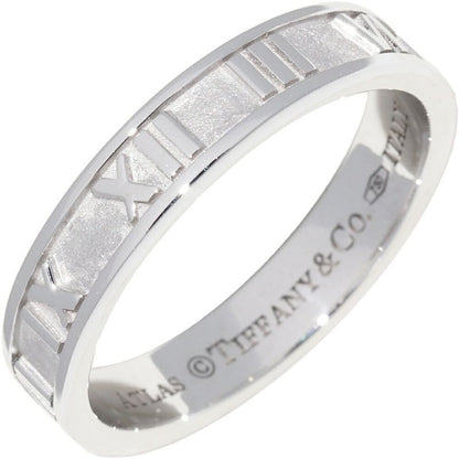 Tiffany & Co Ring 18K White Gold Atlas Narrow Ring Width 4mm (016in)