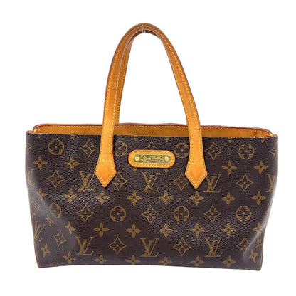 Louis Vuitton Wilshire PM Monogram Leather Brown Handbag Gold