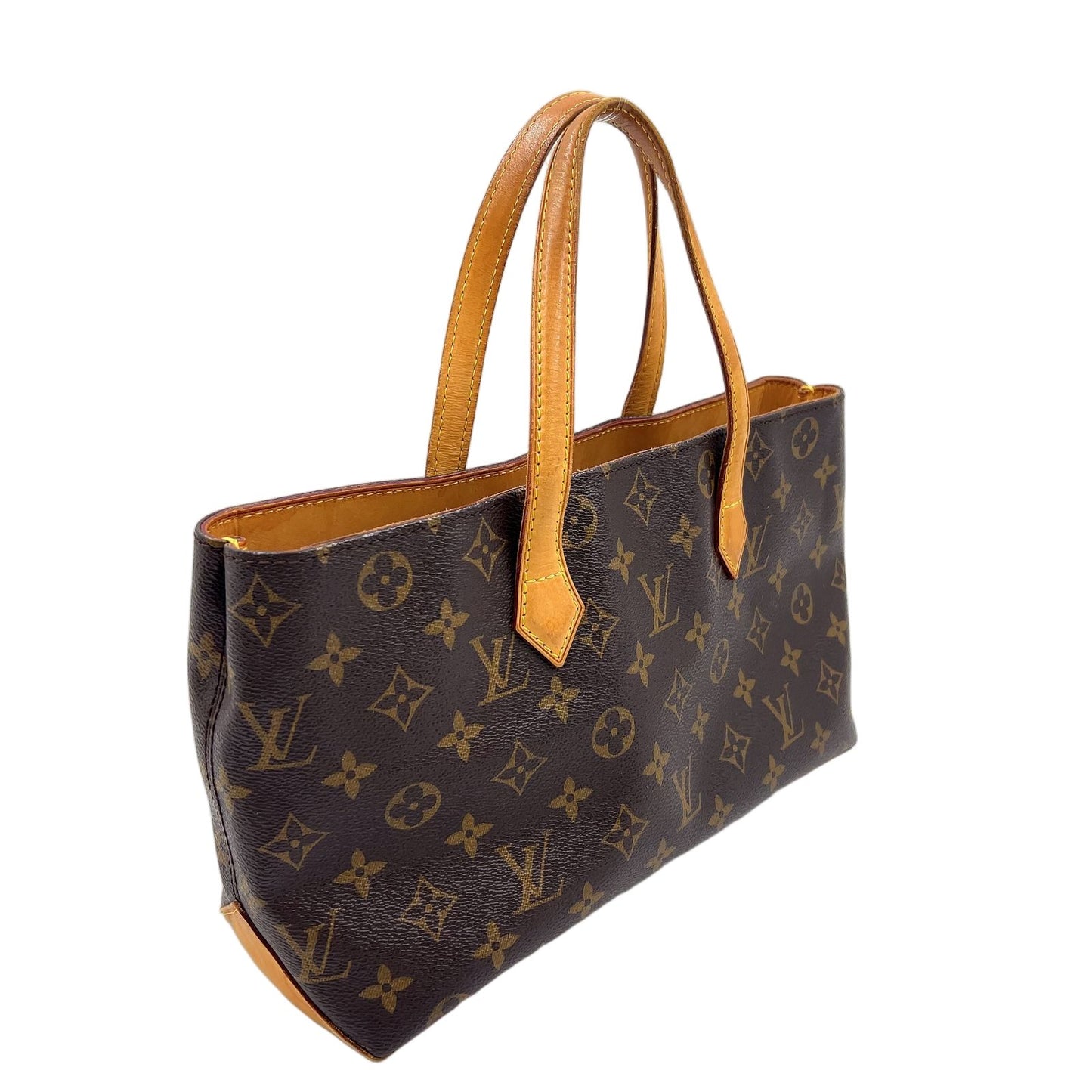 Louis Vuitton Wilshire PM Monogram Leather Brown Handbag Gold — view 2