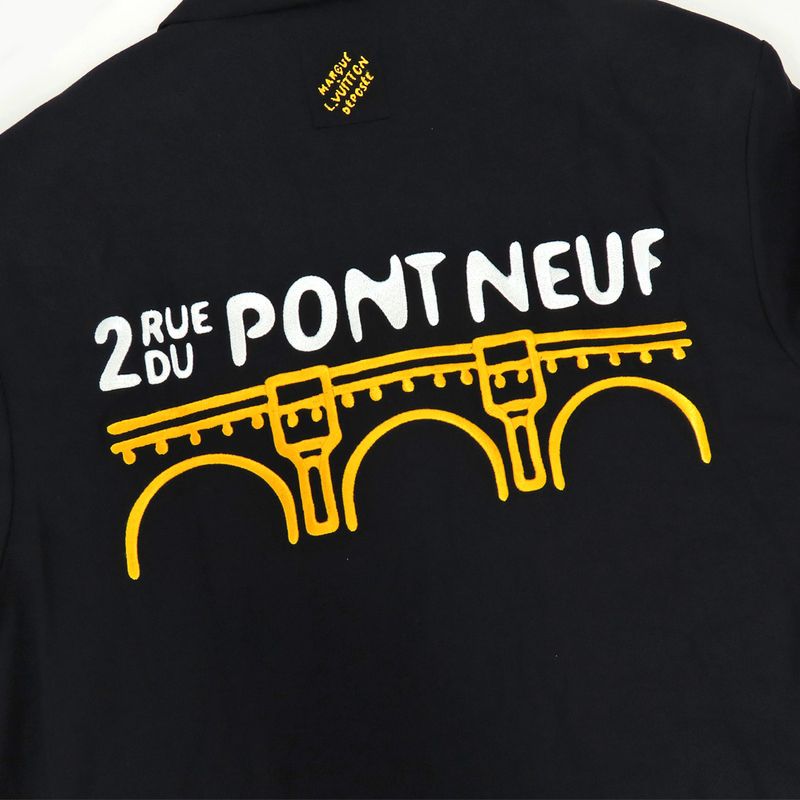 Louis Vuitton Short Sleeve Cotton Shirt 1afjho S Black Eiffel Pont
