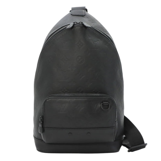 Louis Vuitton Monogram Shadow Leather Sling Bag Black