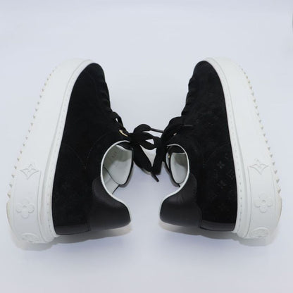 Louis Vuitton Monogram Time Outlines 23 Years Leather X Suede Sneakers Women's