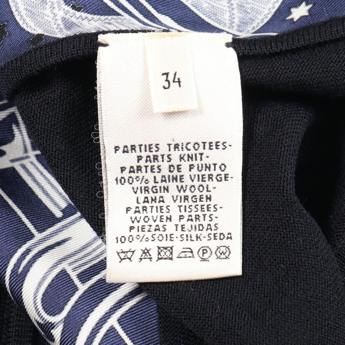 Hermes Knit Twill Lane Eperon D'or Bandana Wool Silk Sweater — view 4