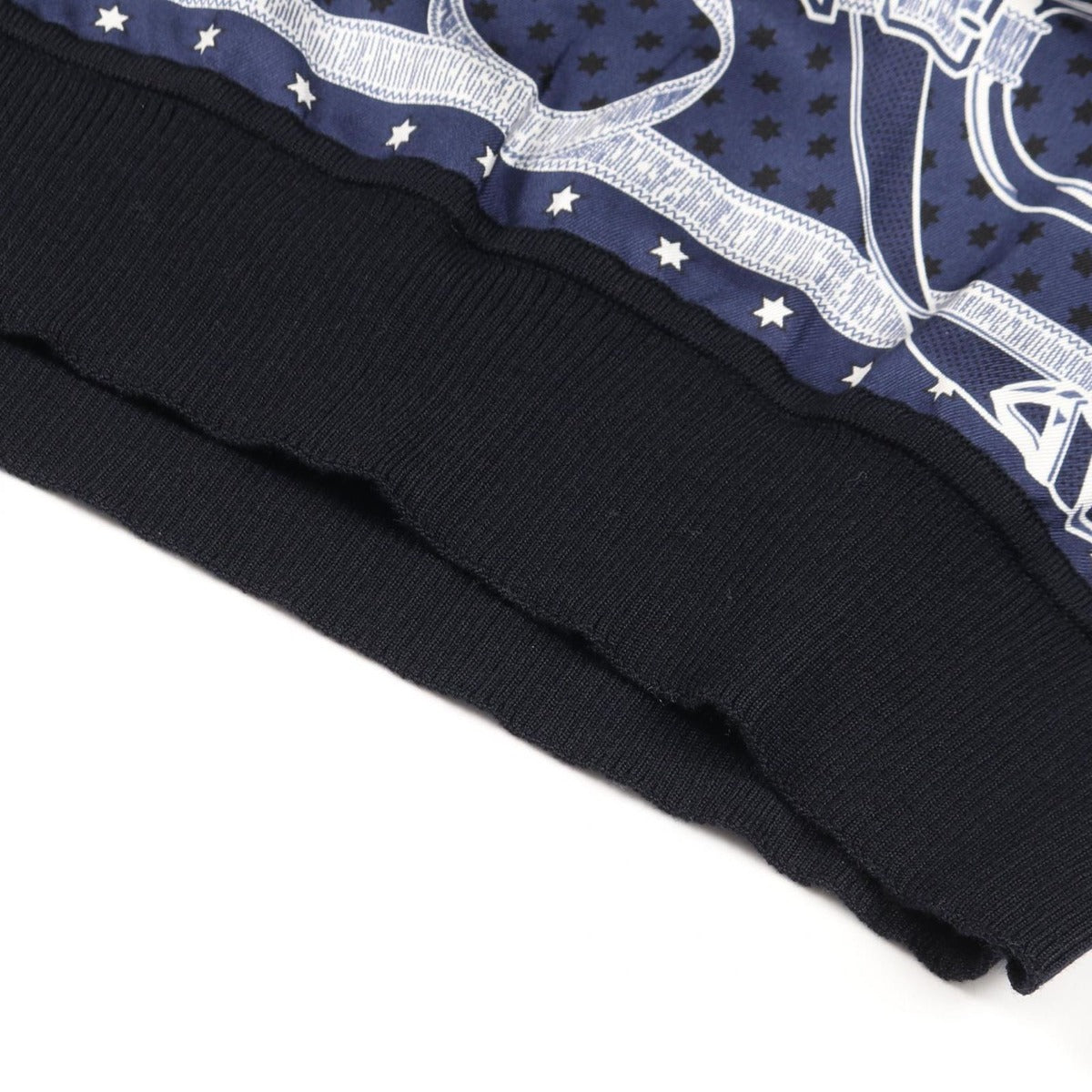 Hermes Knit Twill Lane Eperon D'or Bandana Wool Silk Sweater — view 6