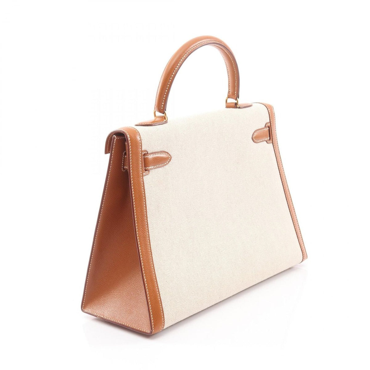 Hermes Handbag Kelly 32 Ecru Gold Beige Brown — view 2