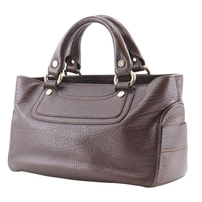 Celine Boogie Bag 134023 Leather Dark Brown Ladies Handbag