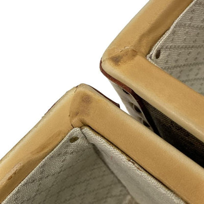 Gucci Trunk Case Old Guccigg Pattern Beige X Brown X Dark Brown Lock Number