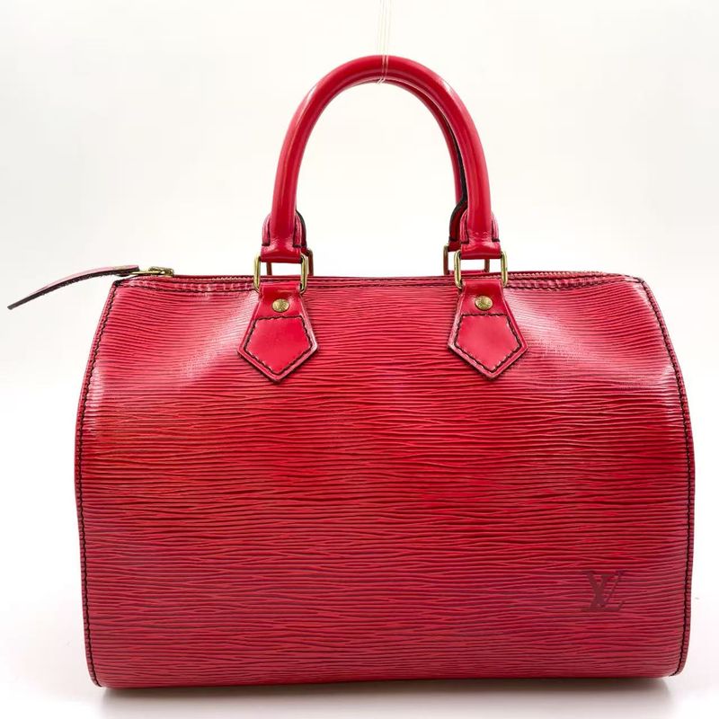 Louis Vuitton Speedy 25 Epi Castilian Red Leather Red Handbag Gold M43017
