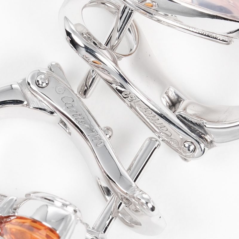 Cartier Sorbet 18kwhite Gold X Diamonds X Multi-stone Ladies 9.5g Earrings