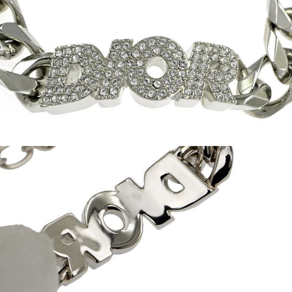 Dior Bracelet Silver Color Logo Rhinestone Accessory - Men's Man