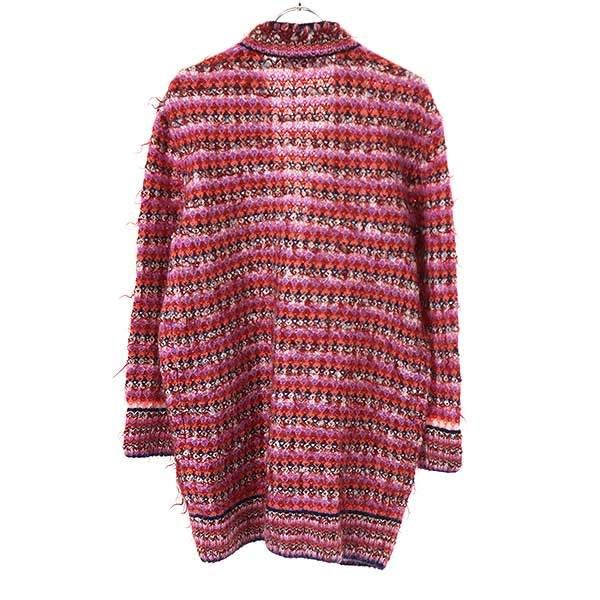 Chanel 22a Silk Blend Alpaca Mohair Knit Cardigan P73014k10502 Pink 36