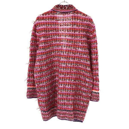 Chanel 22a Silk Blend Alpaca Mohair Knit Cardigan P73014k10502 Pink 36