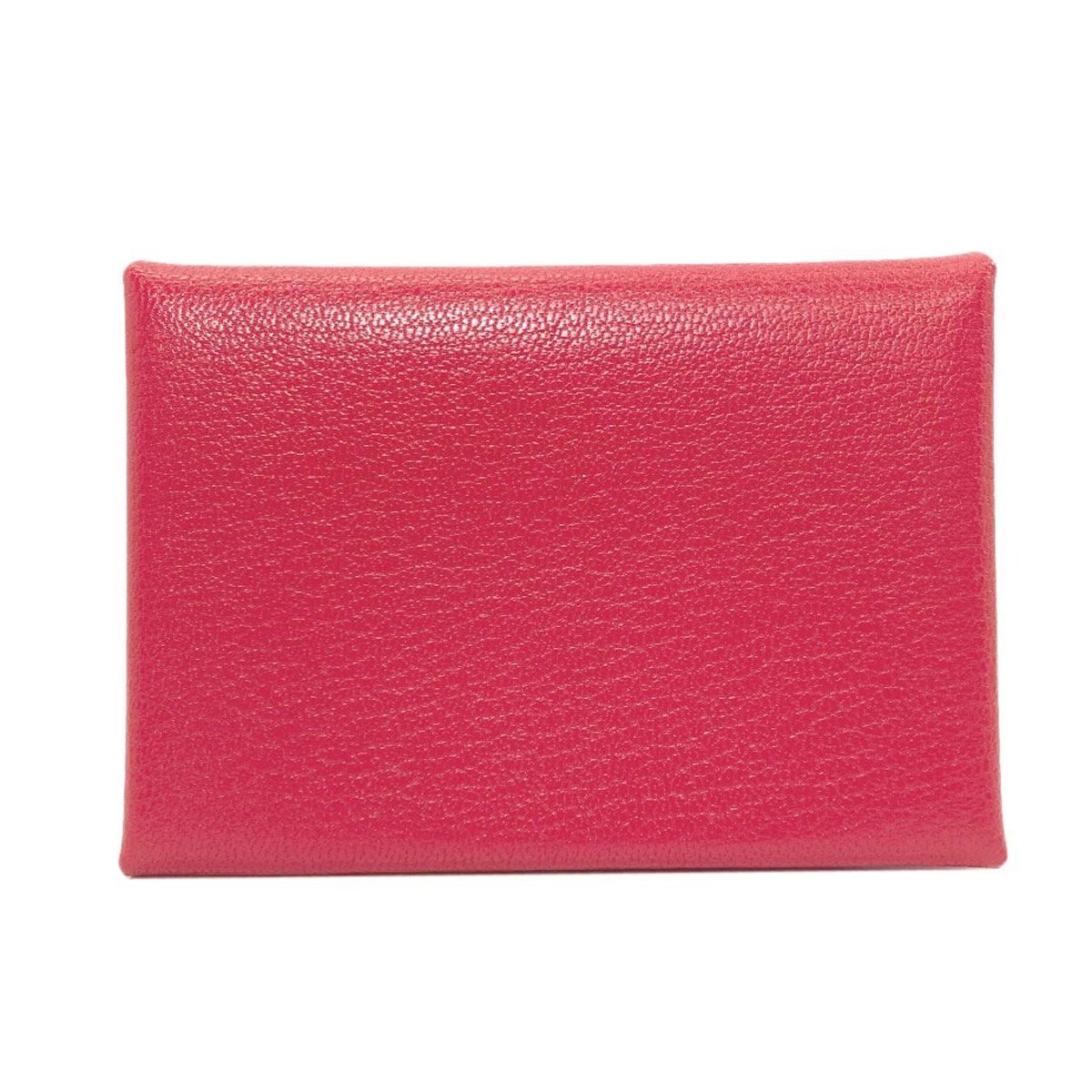 Hermes Calvi Duo Rose Silver Card Case Chevre Sham Kira