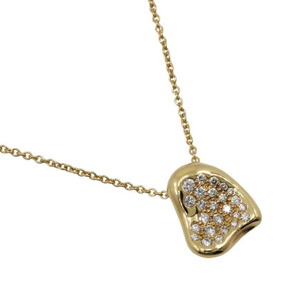 Tiffany & Co Full Heart Pave Elsa Peretti 18K Yellow Gold Necklace