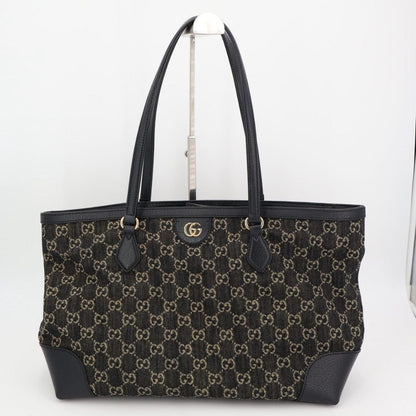Gucci Ophidia Tote Black GG Jacquard Denim — view 2