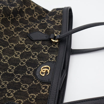 Gucci Ophidia Tote Black GG Jacquard Denim — view 3