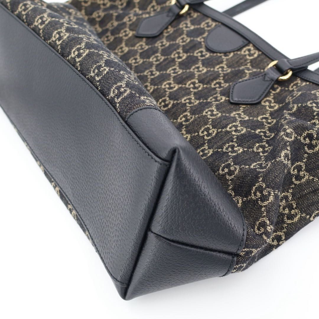 Gucci Ophidia Tote Black GG Jacquard Denim — view 5