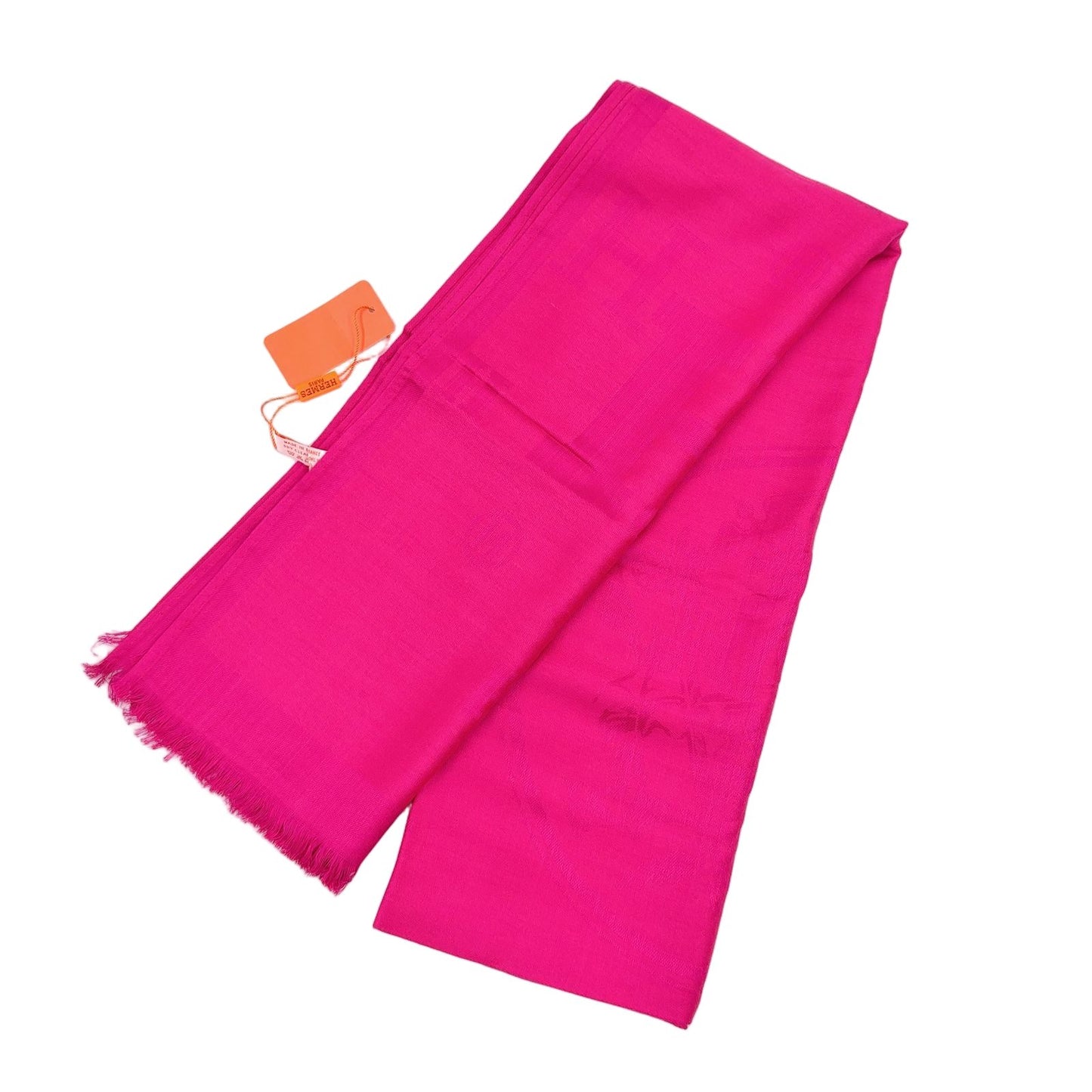 Hermes New Libris Shawl Silk Cashmere Pink Scarf — view 2