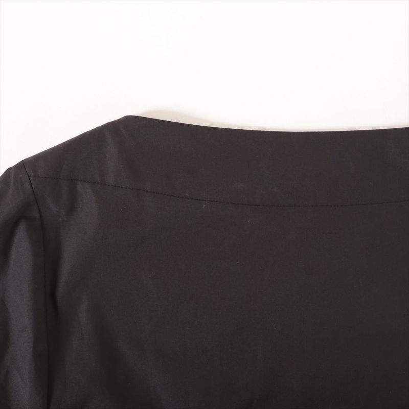 Hermes Cotton Logo Embroidery Shirt Women's 34 Black 2e3600d2 Made In France