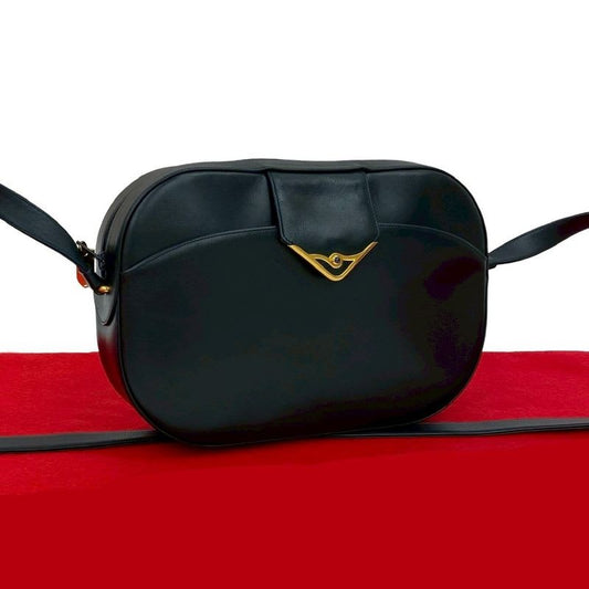 Cartier Vintage Sapphire Line Leather Shoulder Bag Pochette