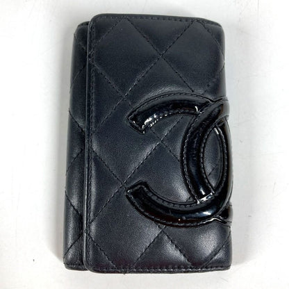 Chanel Key Case CC Logo Leather Black Key Holder