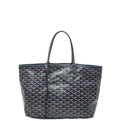 Goyard Saint Louis PM Tote Shoulder Bag Navy Leather