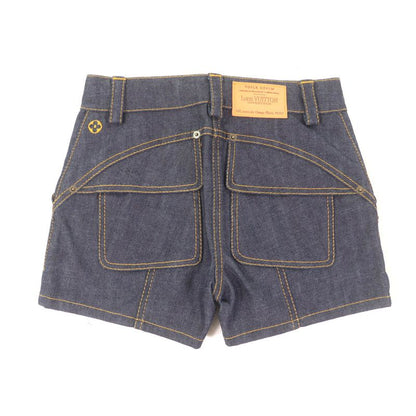 Louis Vuitton Leather Monogram With Logo Patch Flower Stitch Design Denim