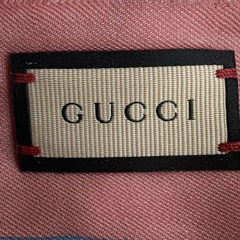 Gucci Stole (shawl) - Light Pink And Pink And Multi GG Pattern/horsebit Silk
