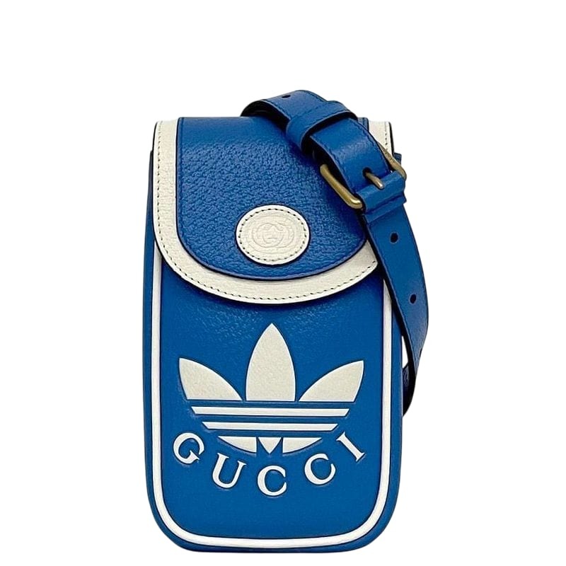 Gucci Mini Shoulder Bag Blue Adidas