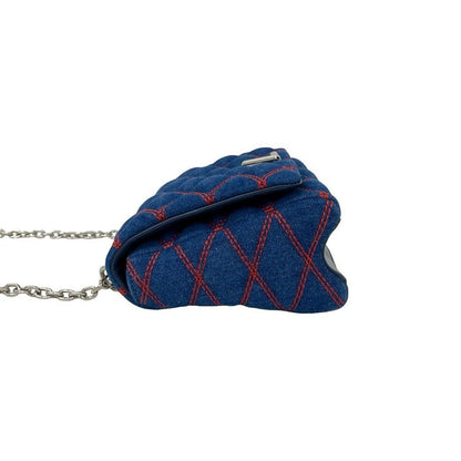 Louis Vuitton Maltage Quilted Denim Turnlock Chain Shoulder Bag Blue — view 5