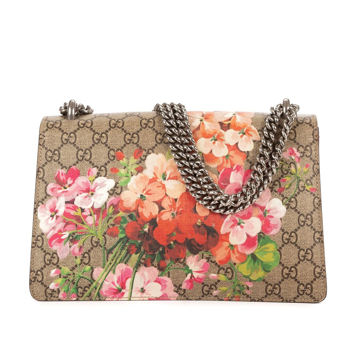 Gucci Blooms Dionysus Beige Burgundy Supreme Canvas Shoulder Bag — view 5