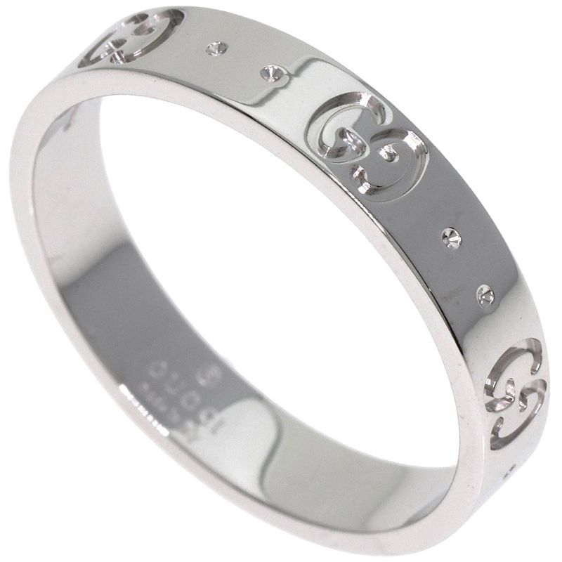 Gucci GG Icon #19 Ring - 18K White Gold Ladies