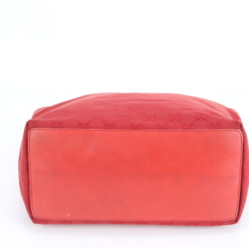 Gucci GG Canvas Leather Tote Bag Shoulder Hand 002-1098 Silver Hardware Women's