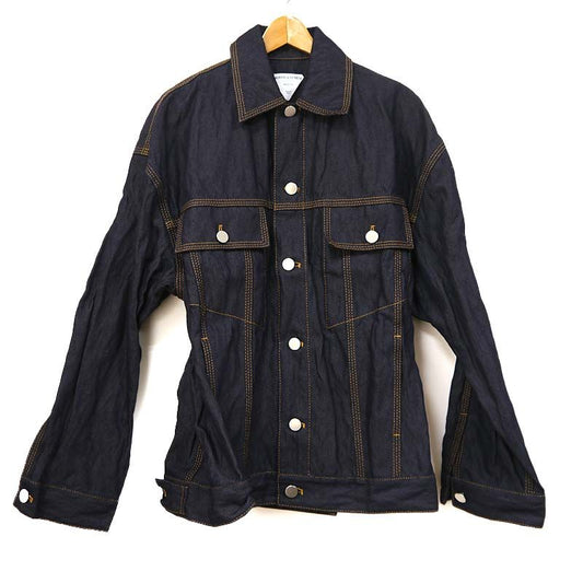 Bottega Veneta Denim Jacket 705597 Size 46 Wrinkled