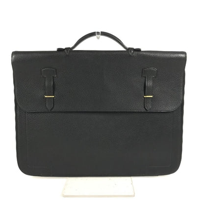 Hermes Business Bag Cerviette Leather Black